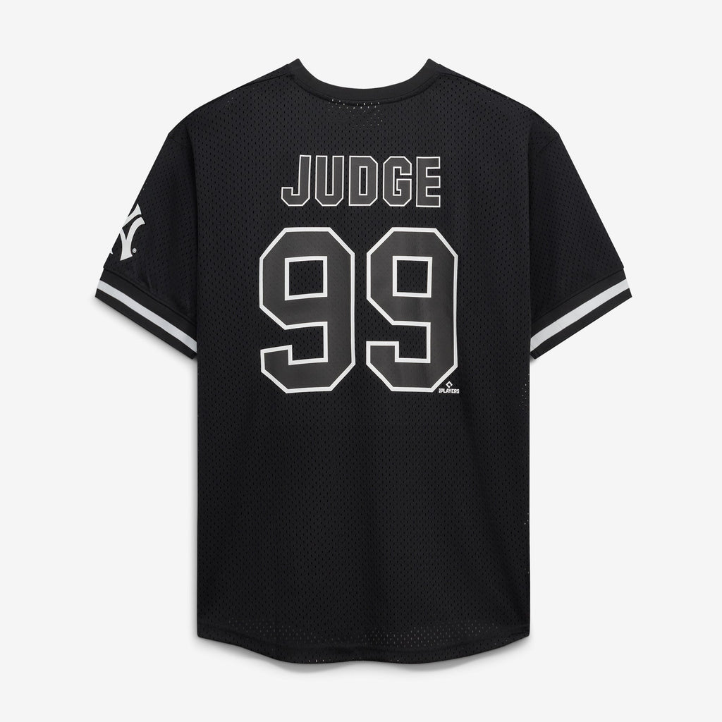 Men's New York Yankees Aaron Judge Fanatics Black/White Big & Tall Heavyweight Mesh Jersey