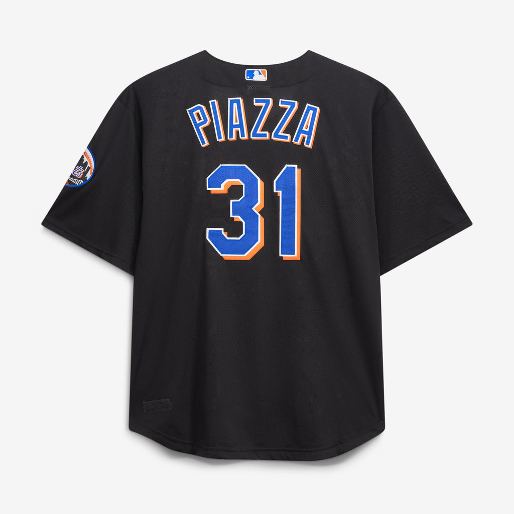 Men's New York Mets Mike Piazza Mitchell & Ness Black Big & Tall Cooperstown Mesh Batting Practice Jersey