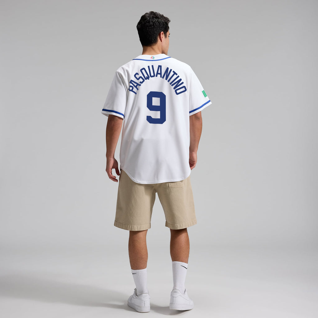 Men's Italy Baseball Vinnie Pasquantino Nike White 2026 World Baseball Classic Home Stadium Jersey