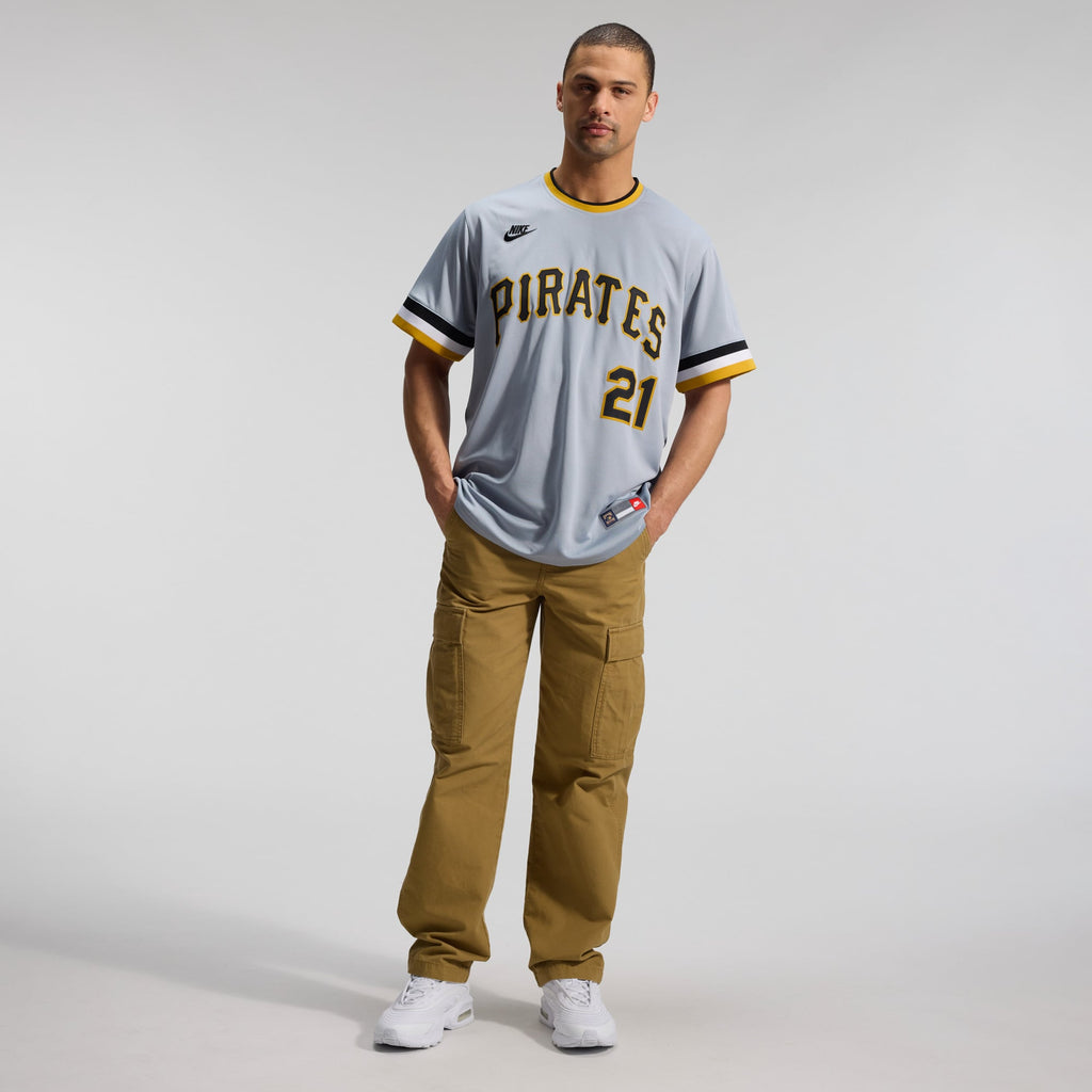Men's Pittsburgh Pirates Roberto Clemente Nike Gray Throwback Cooperstown Collection Limited Jersey