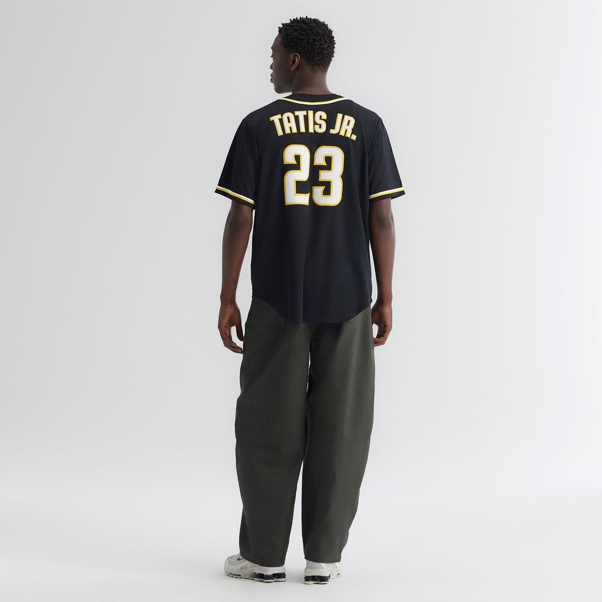 Men's San Diego Padres Fernando Tatis Jr. Nike Fashion Replica Black Out Jersey