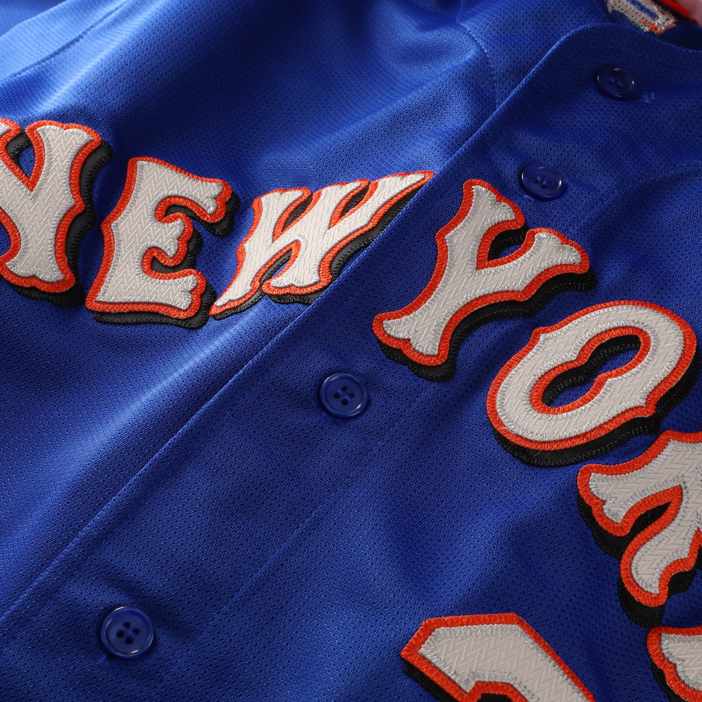 Men's New York Mets Mike Piazza Mitchell & Ness Royal Cooperstown Collection Mesh Batting Practice Button-Up Jersey