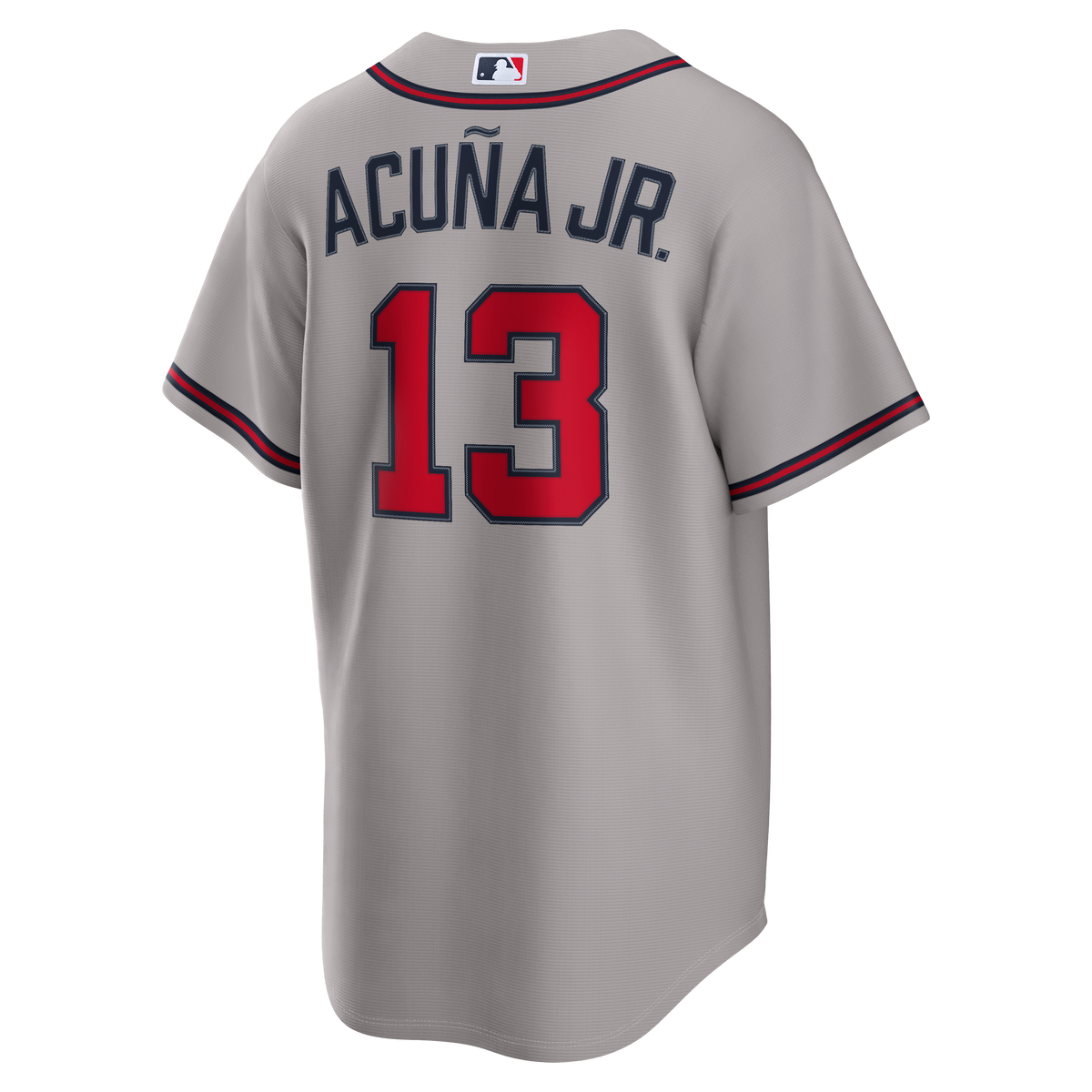 Men's Atlanta Braves Ronald Acuña Jr. Nike Gray Road Replica Jersey