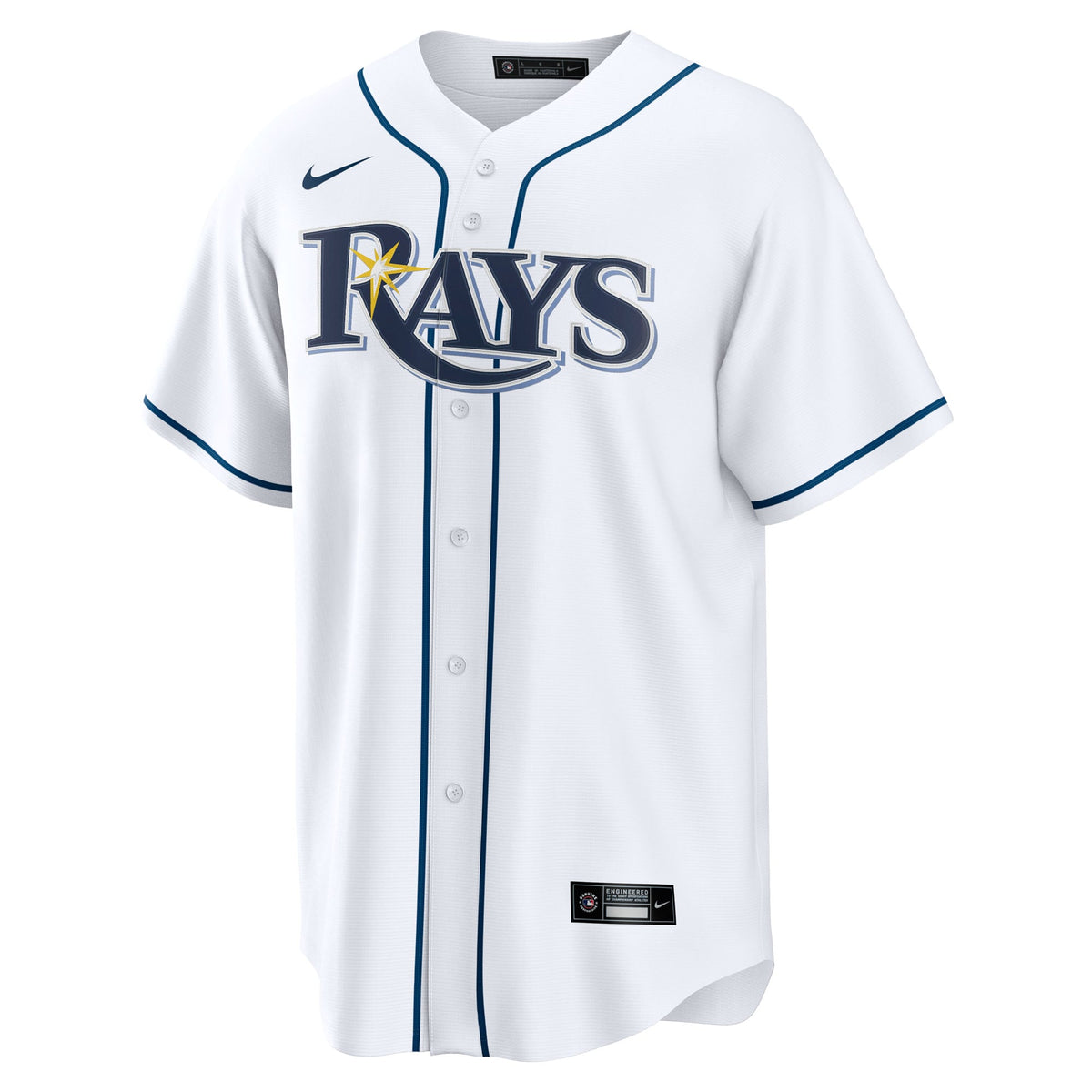 Men's  Tampa Bay Rays Junior Caminero Nike White Home Replica Jersey