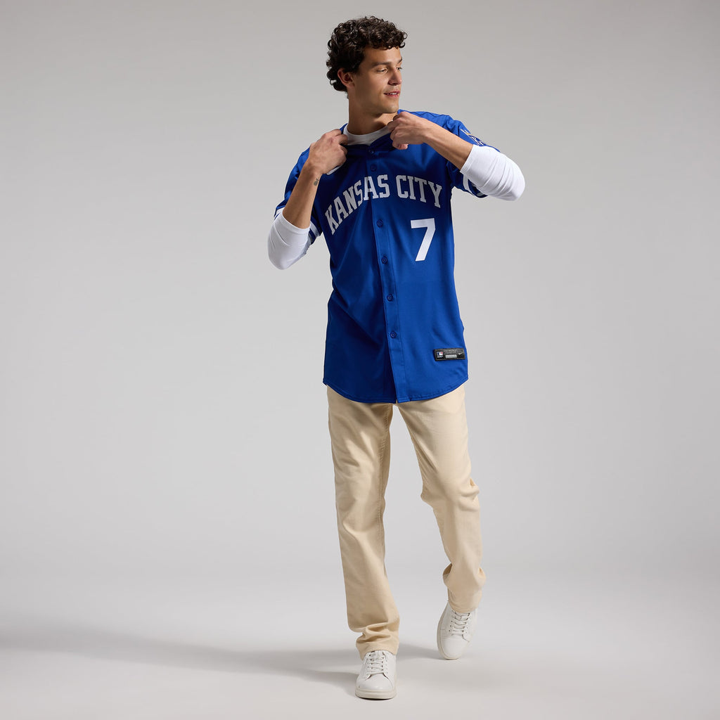 Men's Kansas City Royals Bobby Witt Jr. Nike Royal Alternate 2 Elite Player Jersey