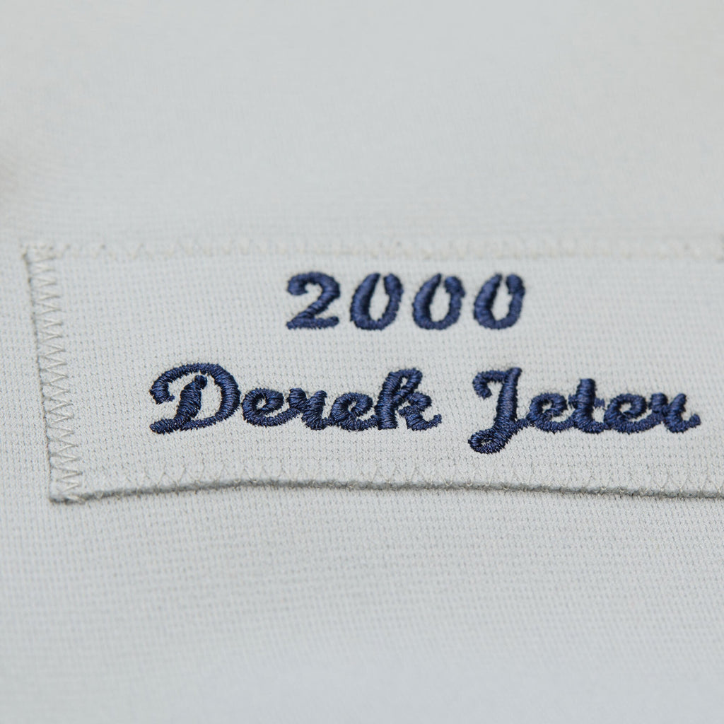 Men's New York Yankees Derek Jeter Mitchell & Ness Gray Cooperstown Collection 2000 World Series Authentic Jersey