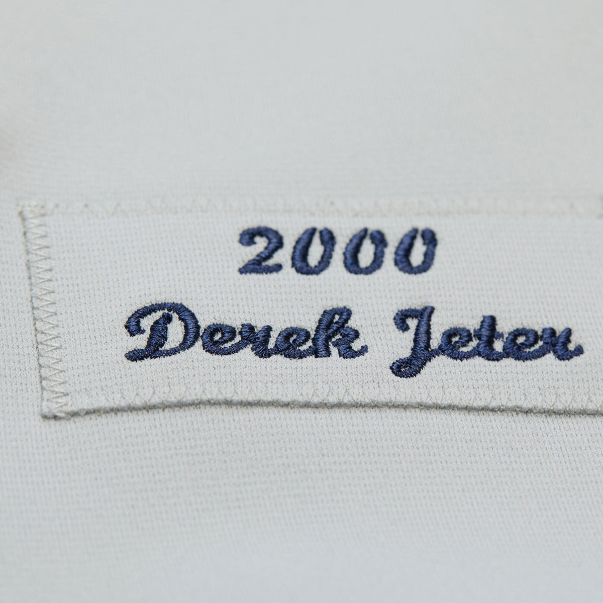 Men's New York Yankees Derek Jeter Mitchell & Ness Gray Cooperstown Collection 2000 World Series Authentic Jersey
