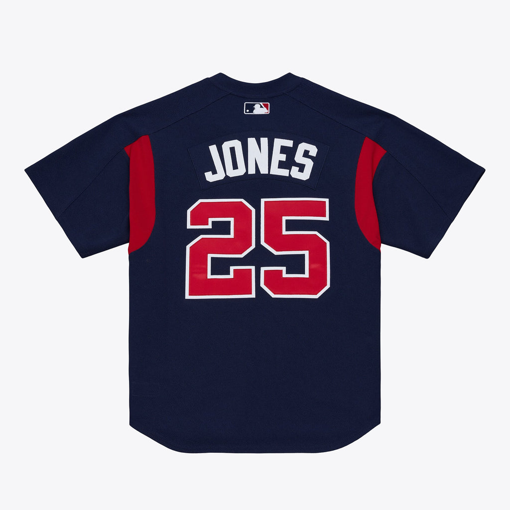 Men's Atlanta Braves Andruw Jones Mitchell & Ness Navy Authentic Batting Practice Jersey