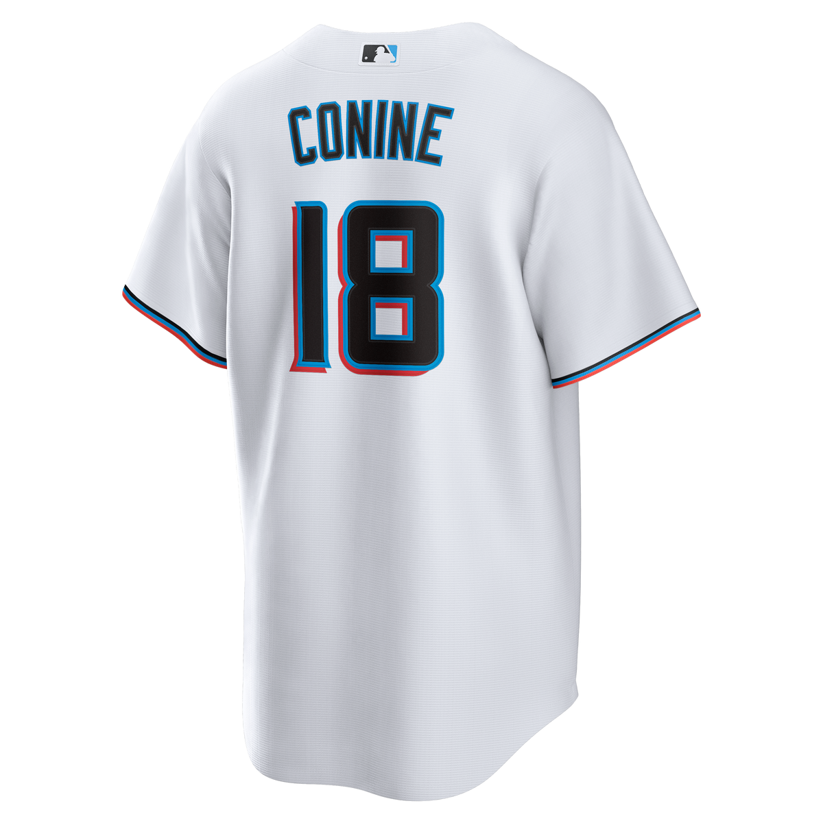 Men's Miami Marlins Griffin Conine Nike White Home Replica Jersey