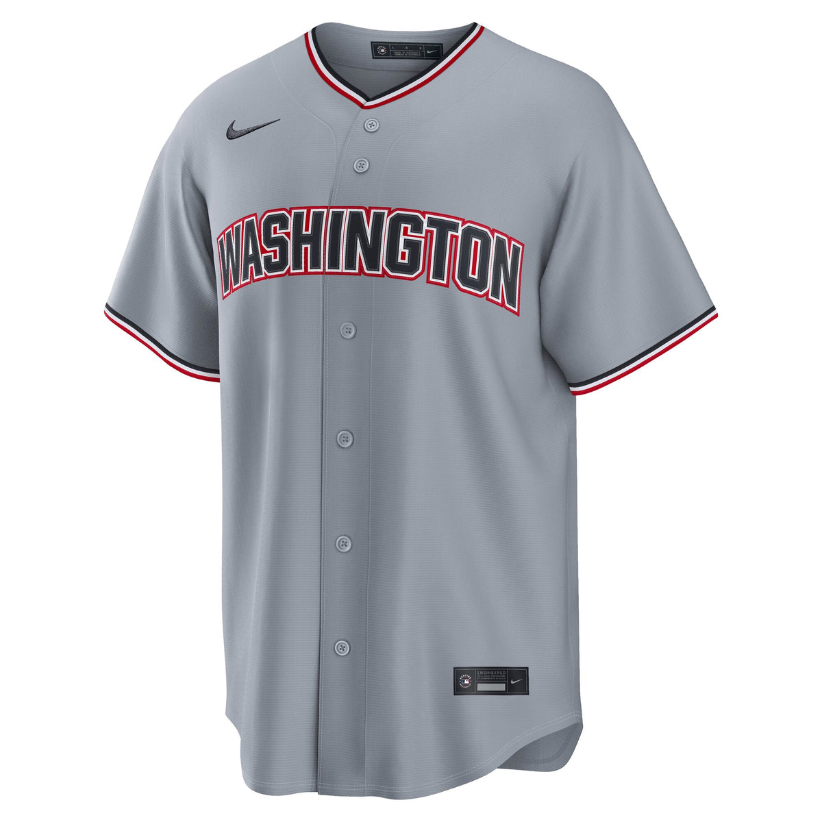 Men's Washington Nationals James Wood Nike Gray Road Replica Jersey