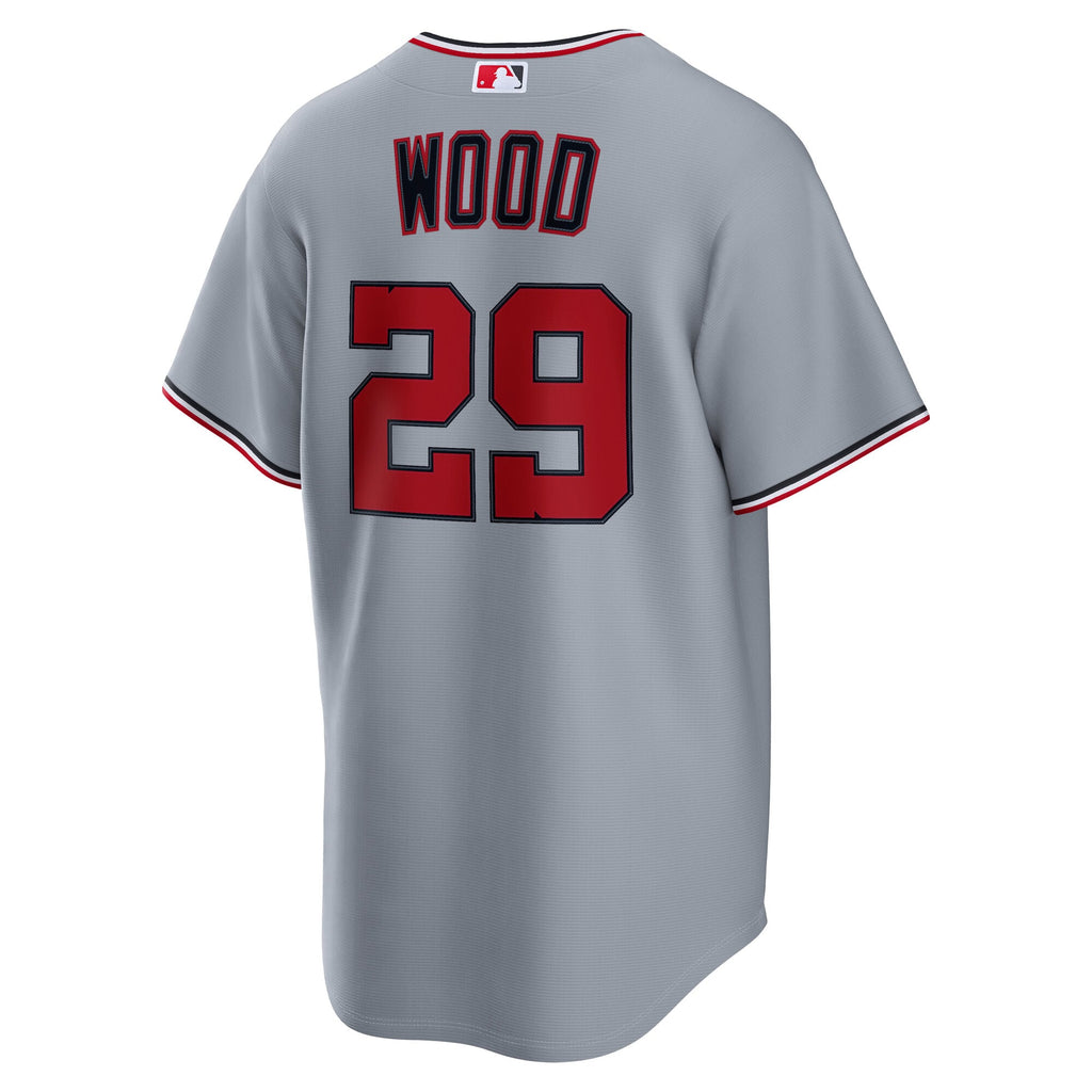 Men's Washington Nationals James Wood Nike Gray Road Replica Jersey