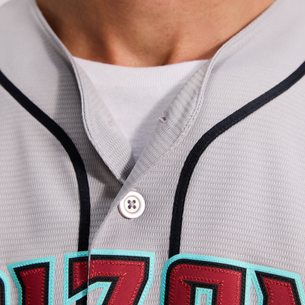 Men's Arizona Diamondbacks Corbin Carroll Nike Gray Road Replica Jersey