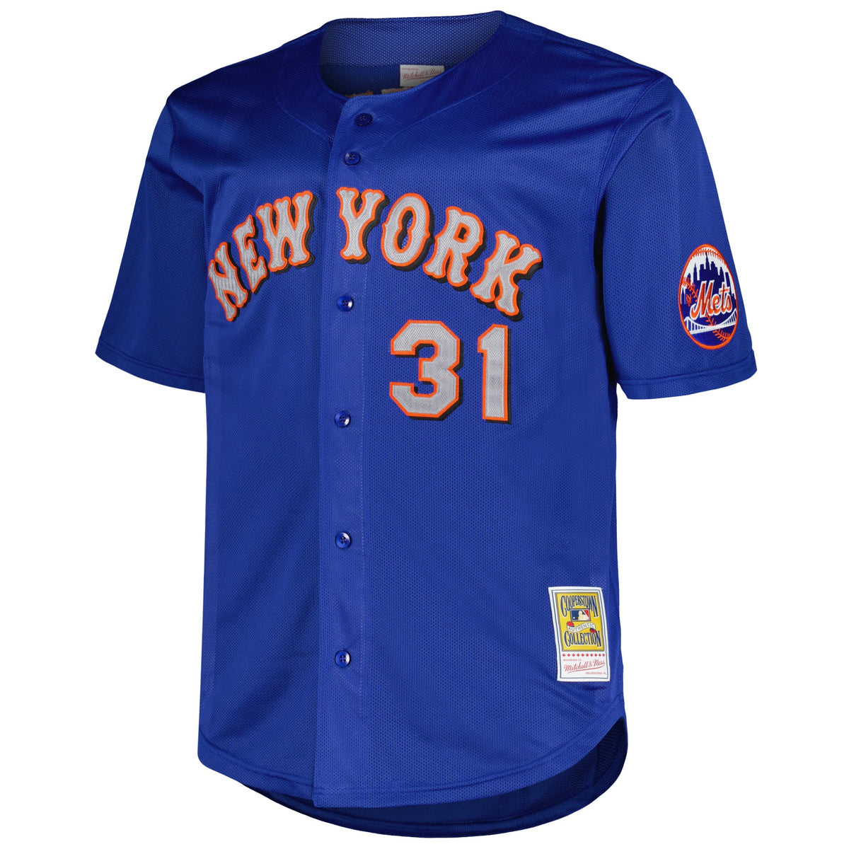 Men's New York Mets Mike Piazza Mitchell & Ness Royal Big & Tall Cooperstown Mesh Batting Practice Jersey