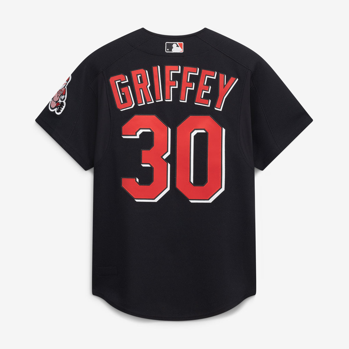 Men's Cincinnati Reds Ken Griffey Jr. Mitchell & Ness Black Cooperstown Collection Authentic Mesh Batting Practice Jersey