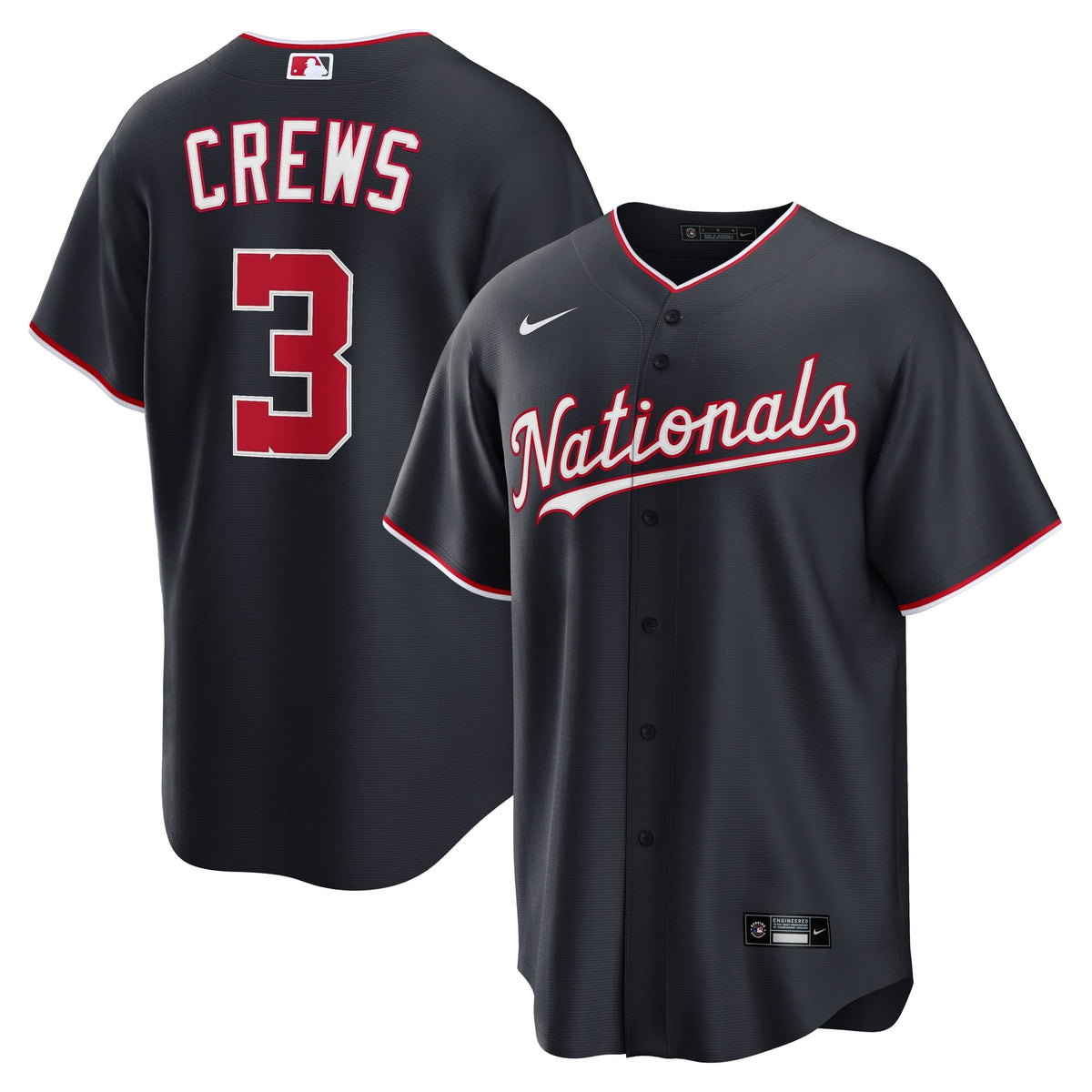 Men's  Washington Nationals Dylan Crews Nike White Home Replica Jersey