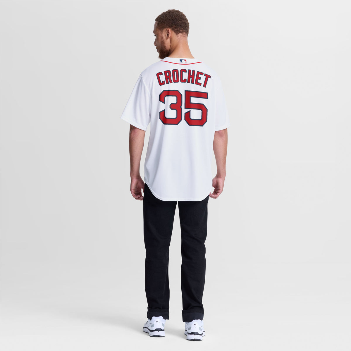 Men's Boston Red Sox Garrett Crochet Nike White Home Replica Jersey