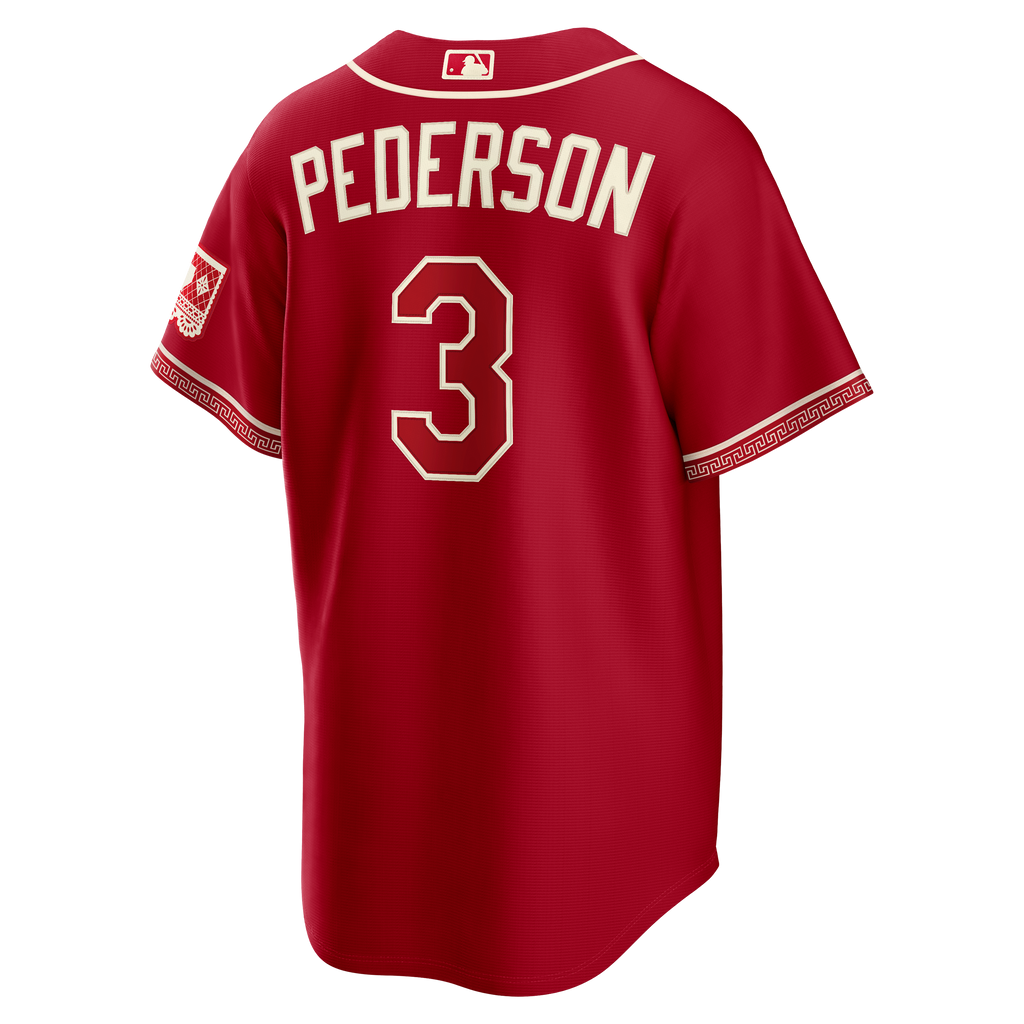 Men's Texas Rangers Joc Pederson Nike Red 2026 City Connect Stadium Jersey