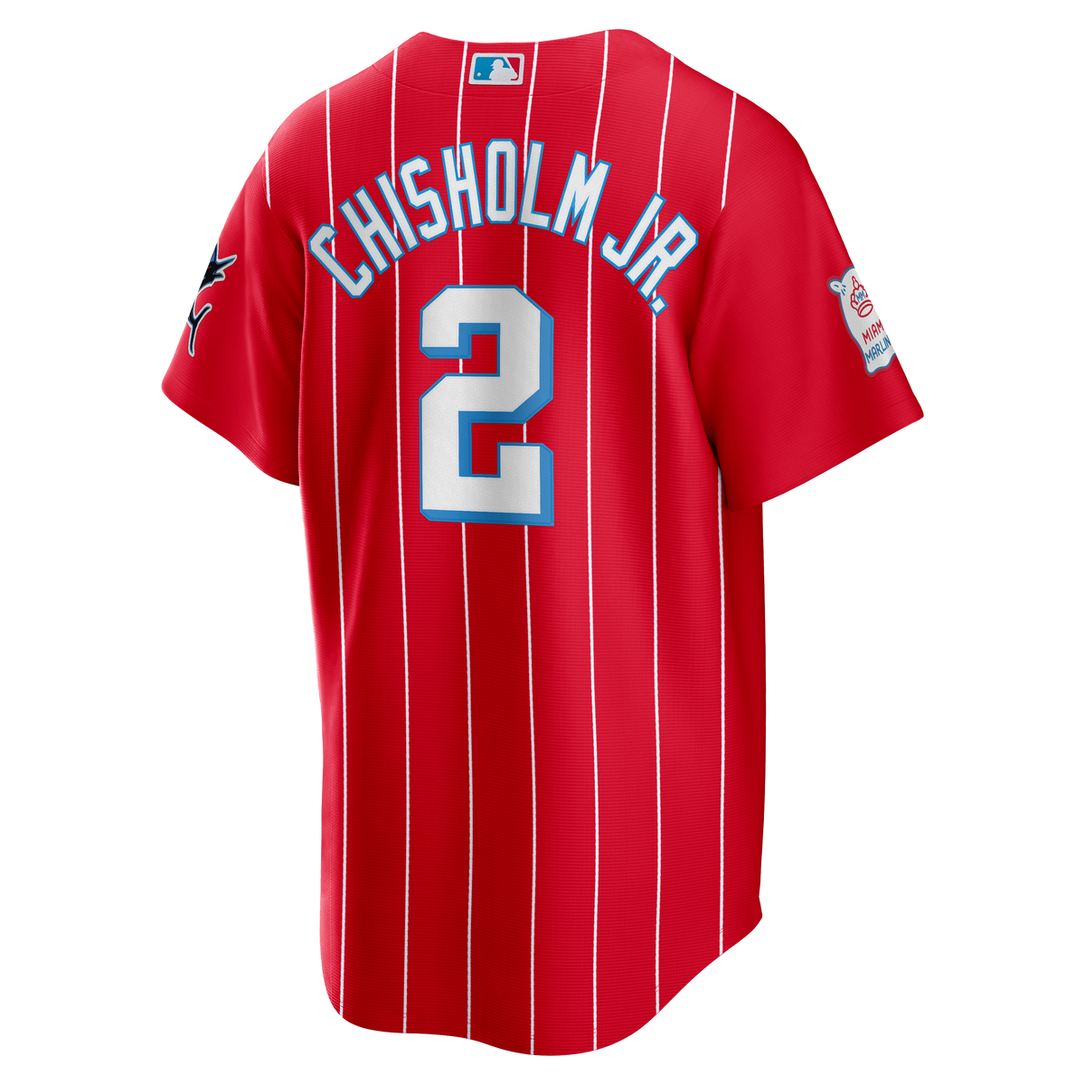 Men's Miami Marlins Jazz Chisholm Jr. Nike Red City Connect Replica Jersey