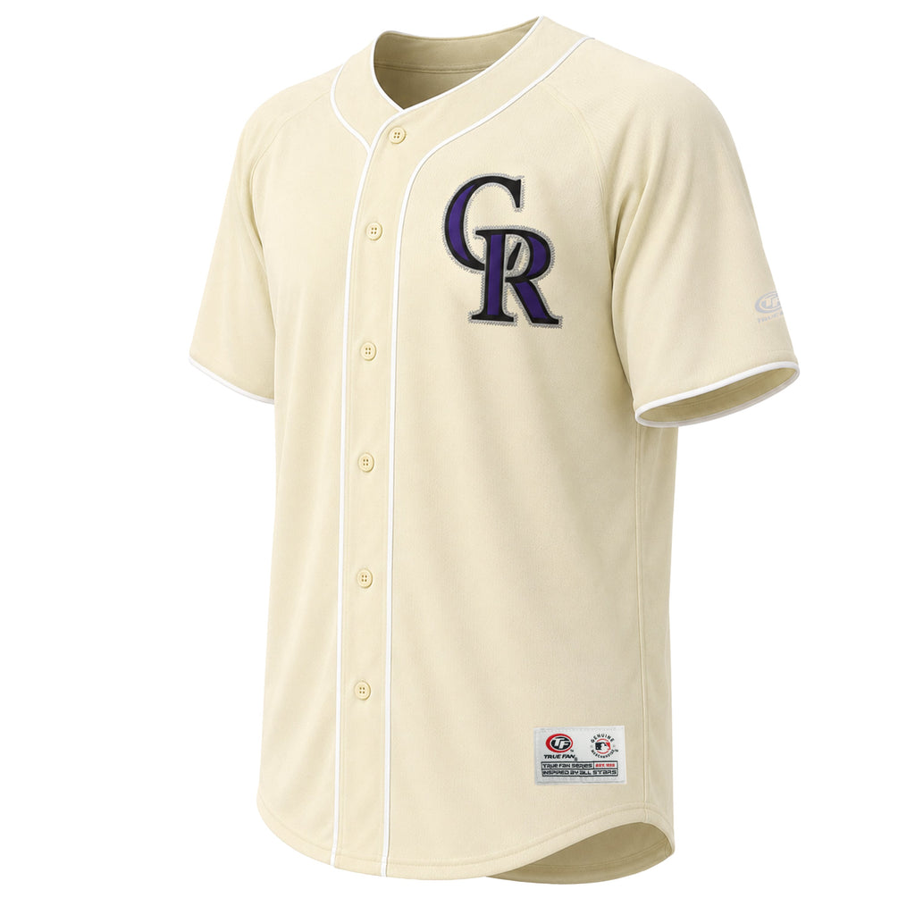 Men's Colorado Rockies Stitches Cream Fashion Jersey