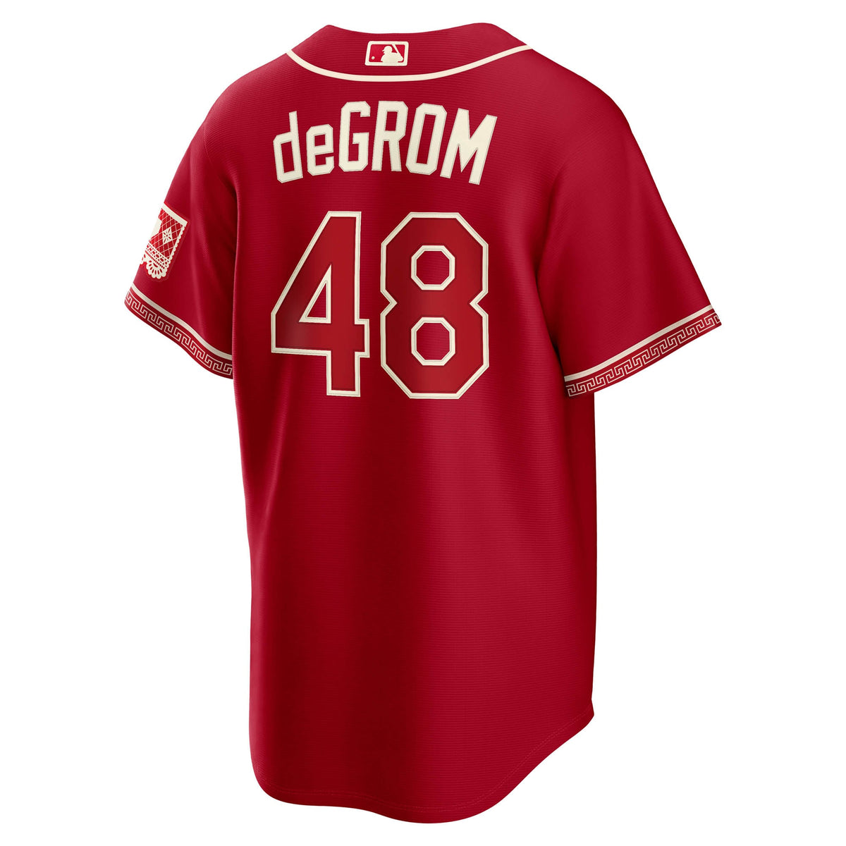 Men's Texas Rangers Jacob deGrom Nike Red 2026 City Connect Stadium Jersey