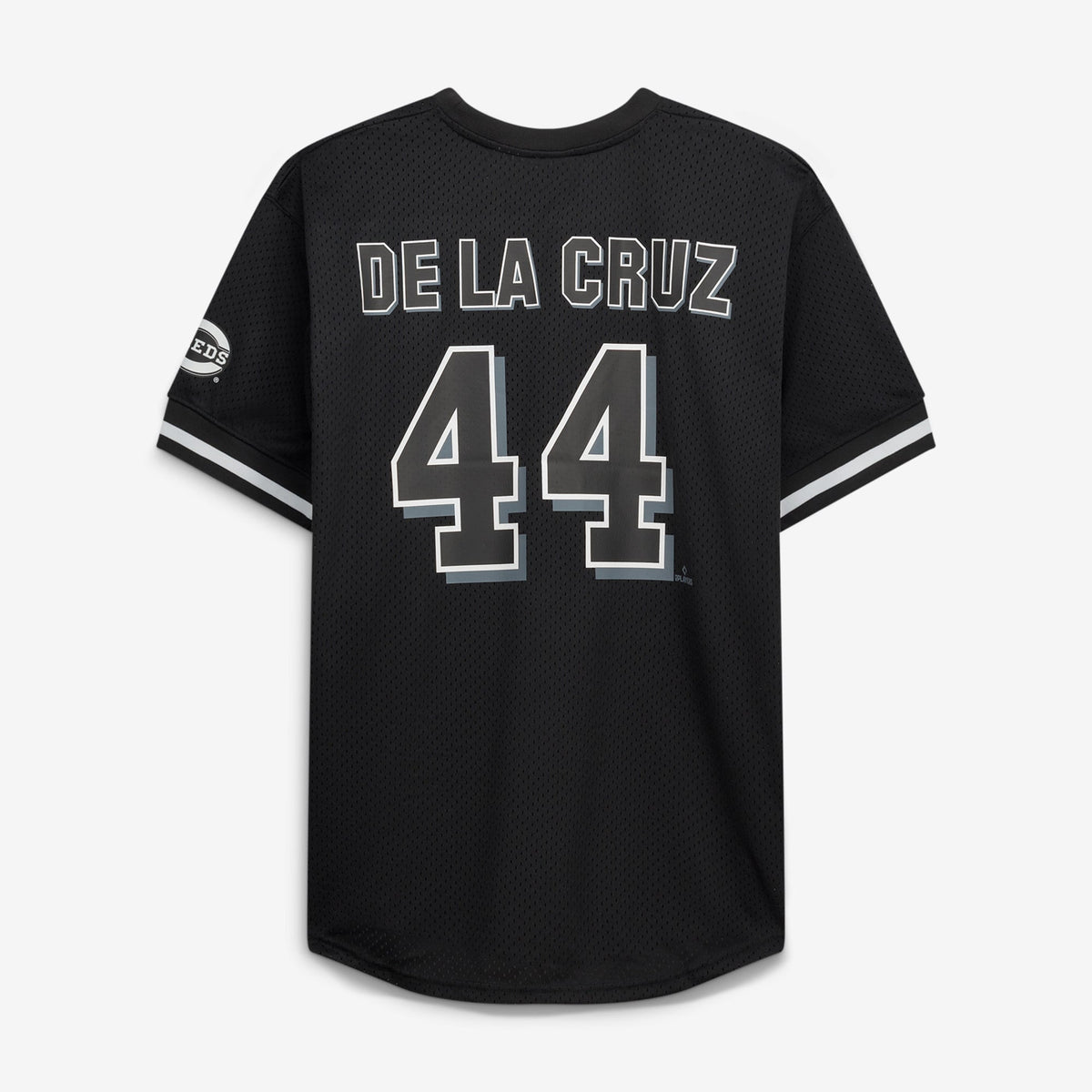 Men's Cincinnati Reds Elly De La Cruz Fanatics Black/White Big & Tall Heavyweight Mesh Jersey