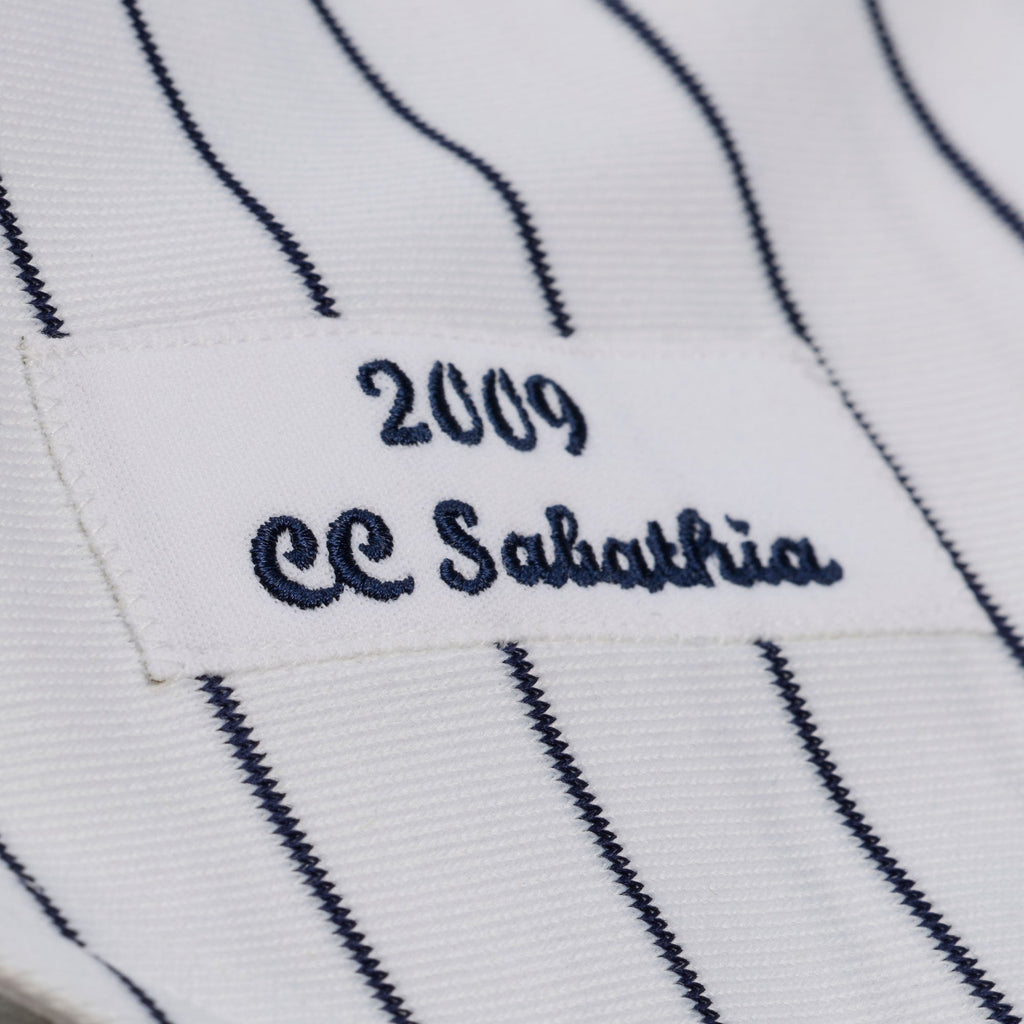Men's New York Yankees CC Sabathia Mitchell & Ness White 2009 Cooperstown Collection Authentic Jersey