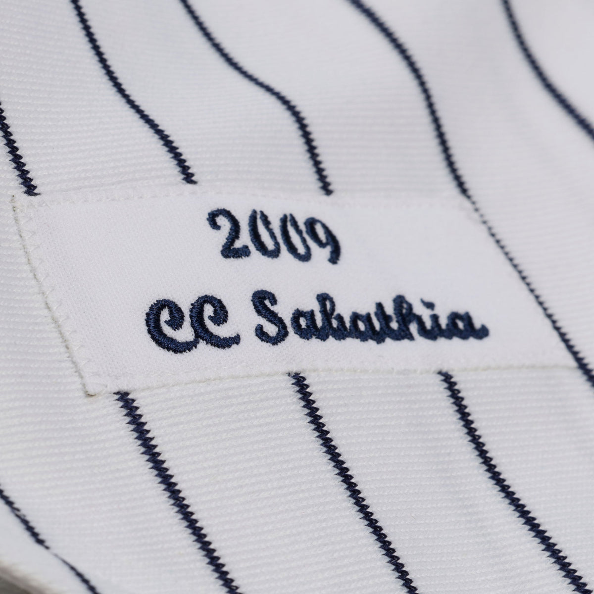 Men's New York Yankees CC Sabathia Mitchell & Ness White 2009 Cooperstown Collection Authentic Jersey