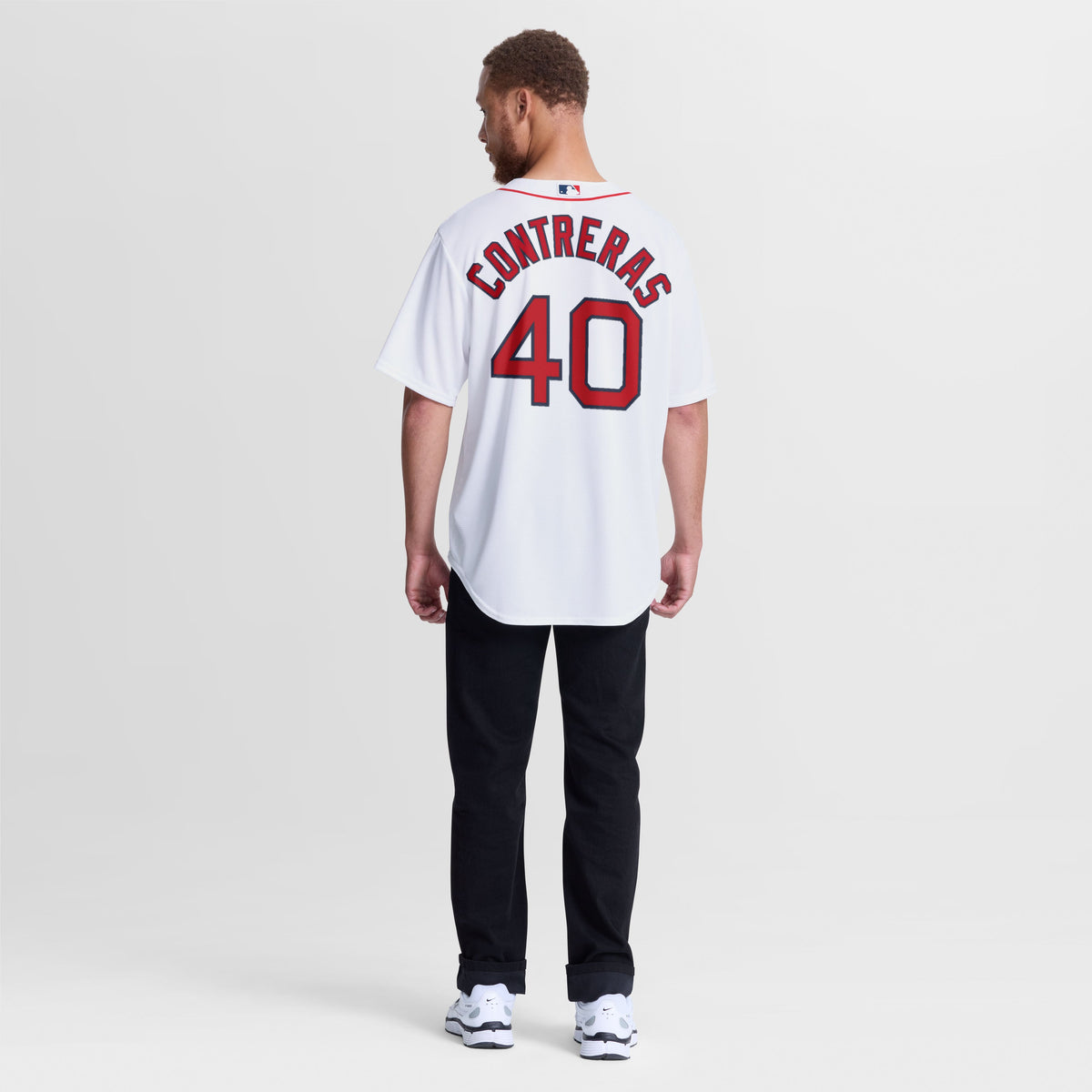 Men's Boston Red Sox Willson Contreras Nike White Home Replica Jersey