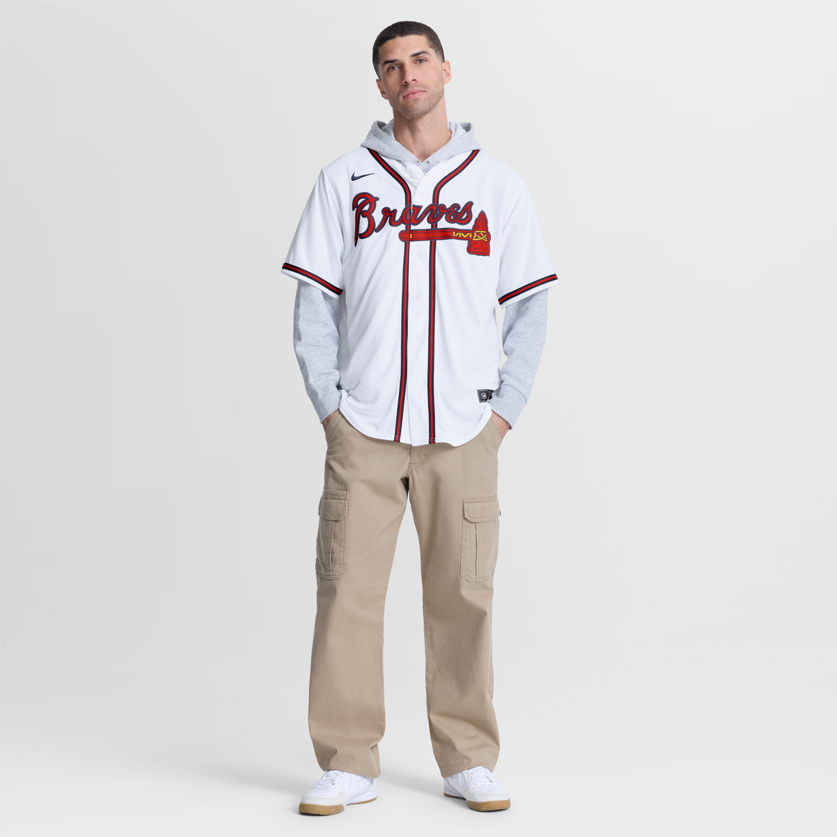 Men's Atlanta Braves Drake Baldwin Nike White Home Replica Jersey