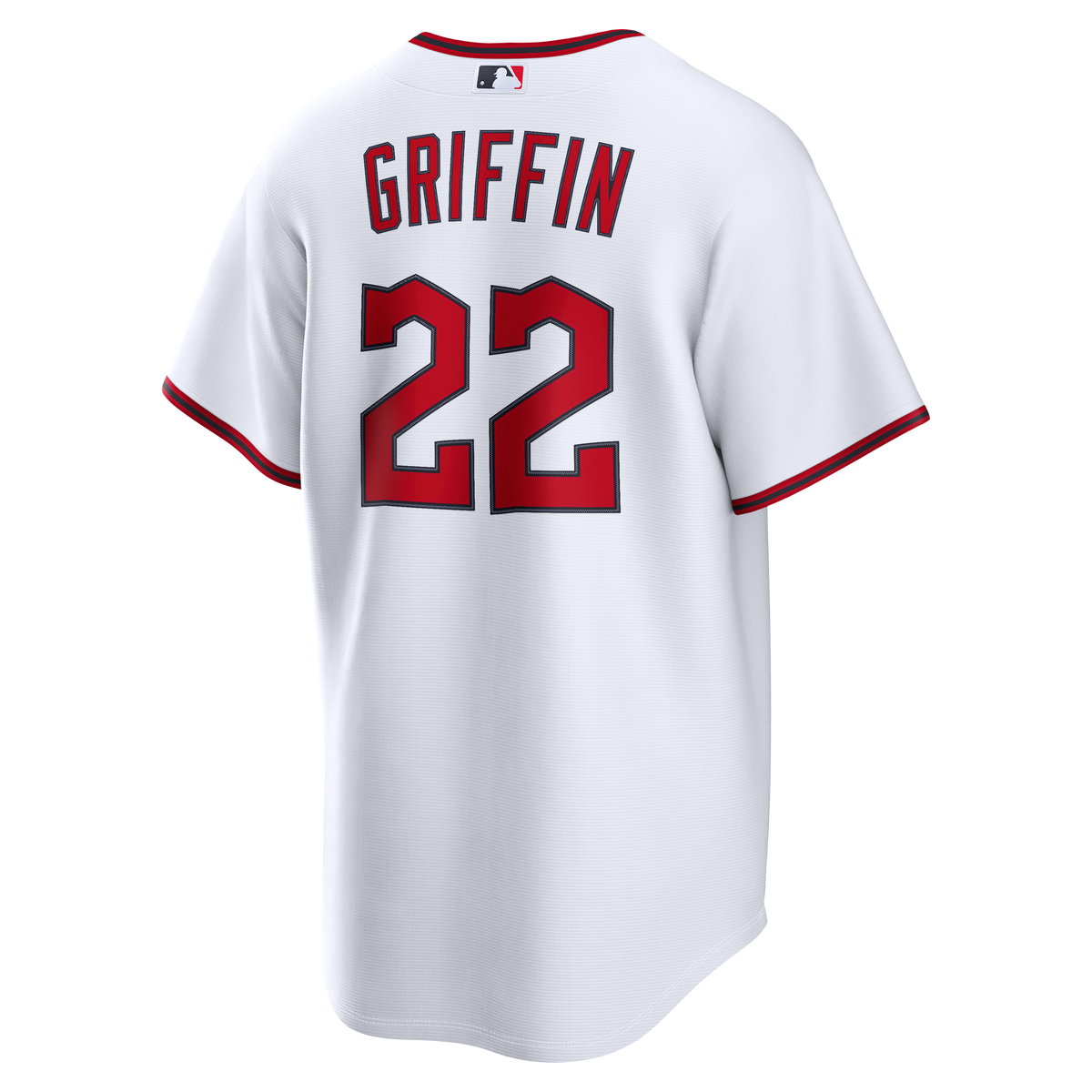 Men's Cleveland Guardians Foster Griffin Nike White Home Replica Jersey