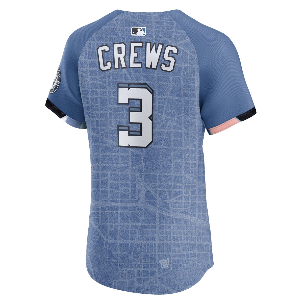 Men's Washington Nationals Dylan Crews Nike Blue 2025 City Connect Elite Player Jersey
