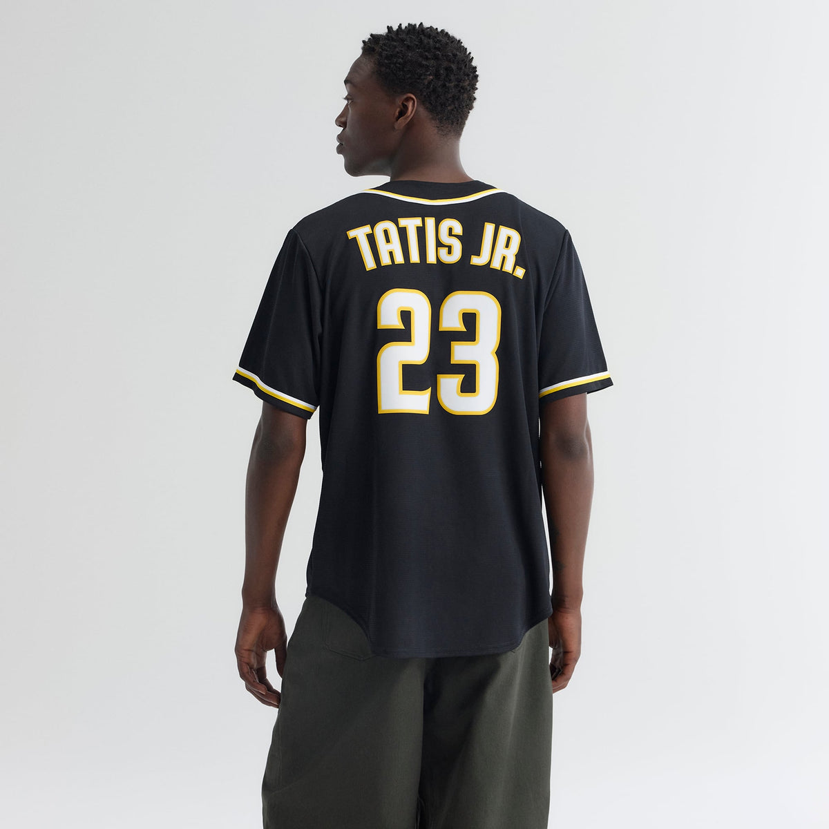 Men's San Diego Padres Fernando Tatis Jr. Nike Fashion Replica Black Out Jersey