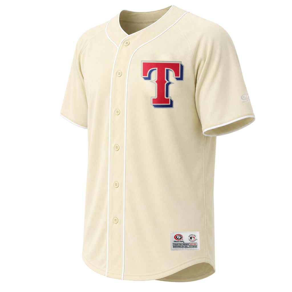 Men's Texas Rangers Stitches Cream Fashion Jersey