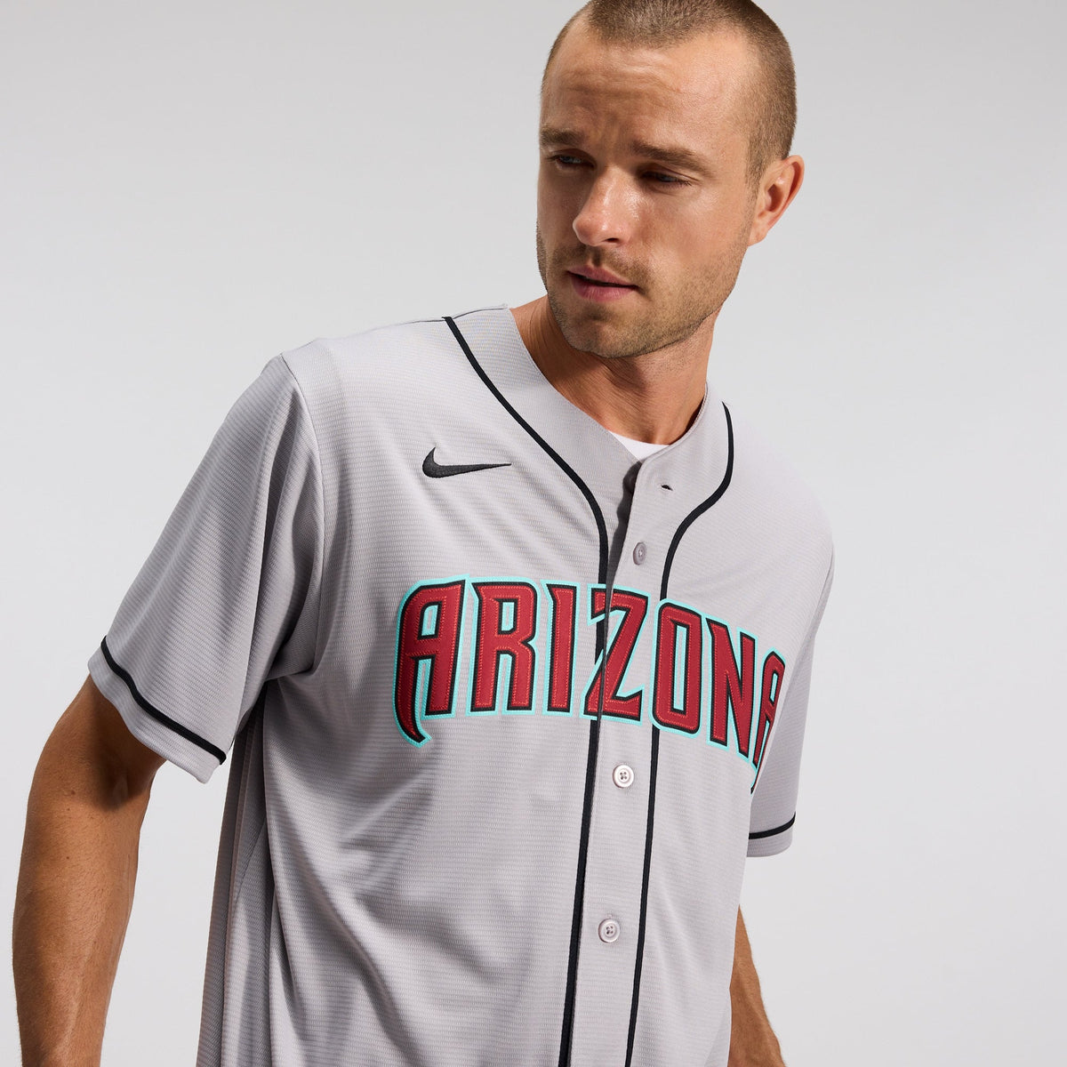 Men's Arizona Diamondbacks Corbin Carroll Nike Gray Road Replica Jersey