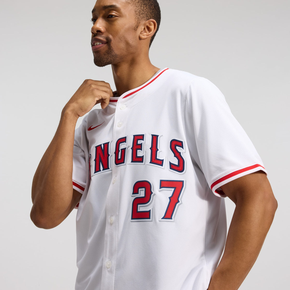 Men's Los Angeles Angels Mike Trout Nike White Home Limited Player Jersey
