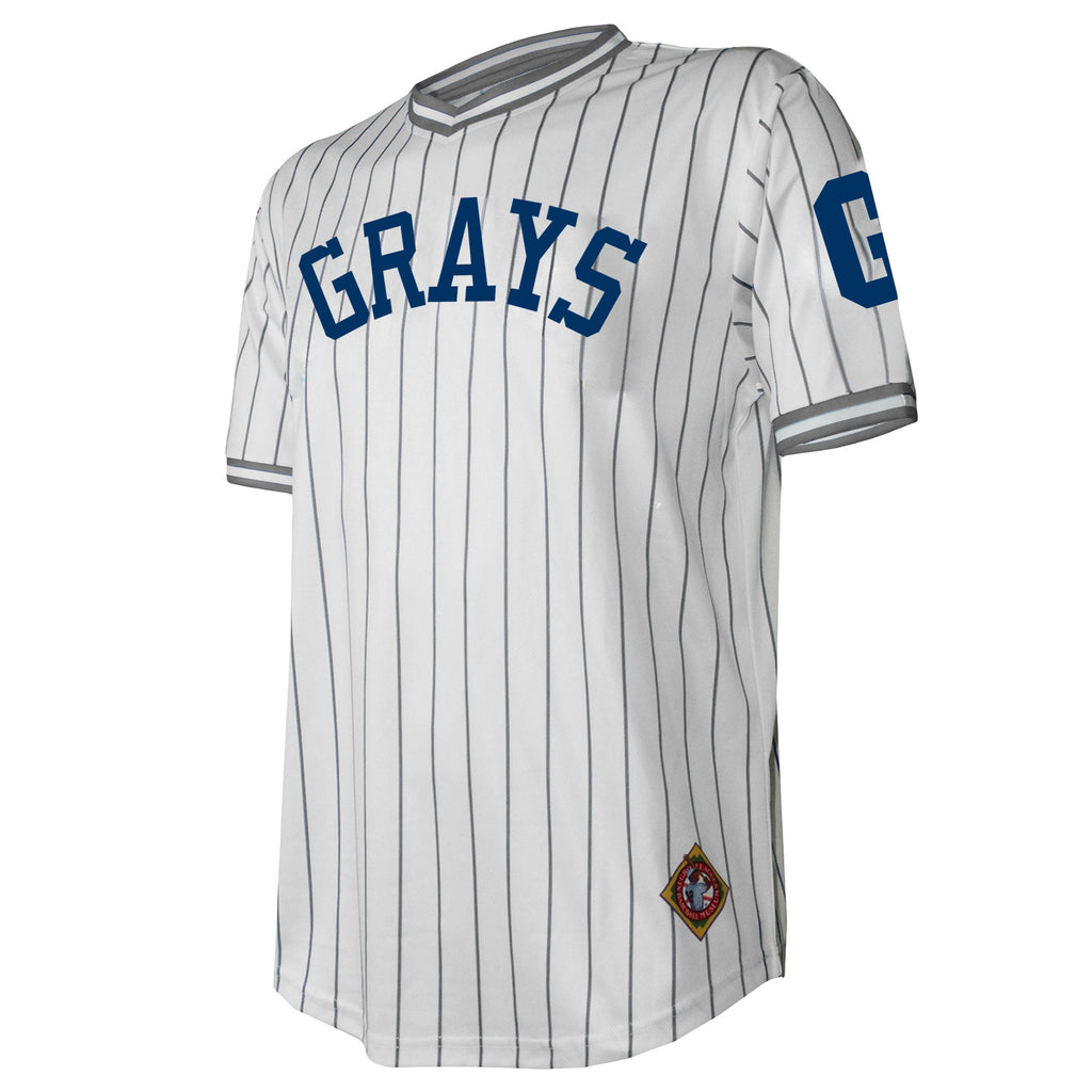 Men's Homestead Grays Stitches White V-Neck Jersey