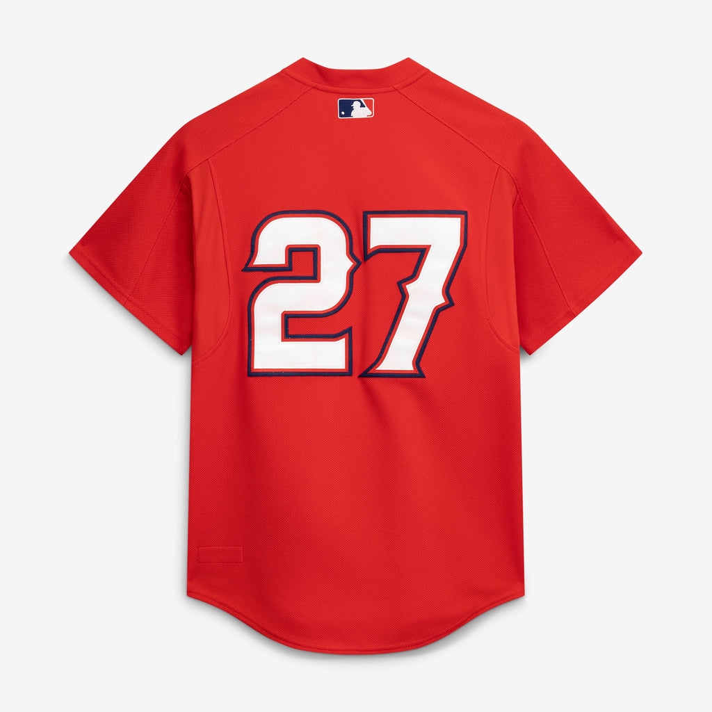 Men's California Angels Vladimir Guerrero Mitchell & Ness Red Authentic Batting Practice Jersey