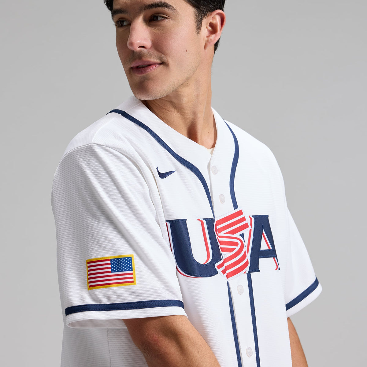 Men's USA Baseball Aaron Judge Nike White 2026 World Baseball Classic Home Stadium Jersey