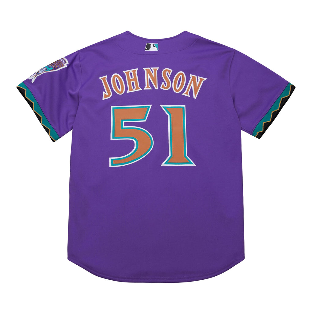 Men's Arizona Diamondbacks Randy Johnson Mitchell & Ness Purple 2000 Throwback Authentic Jersey