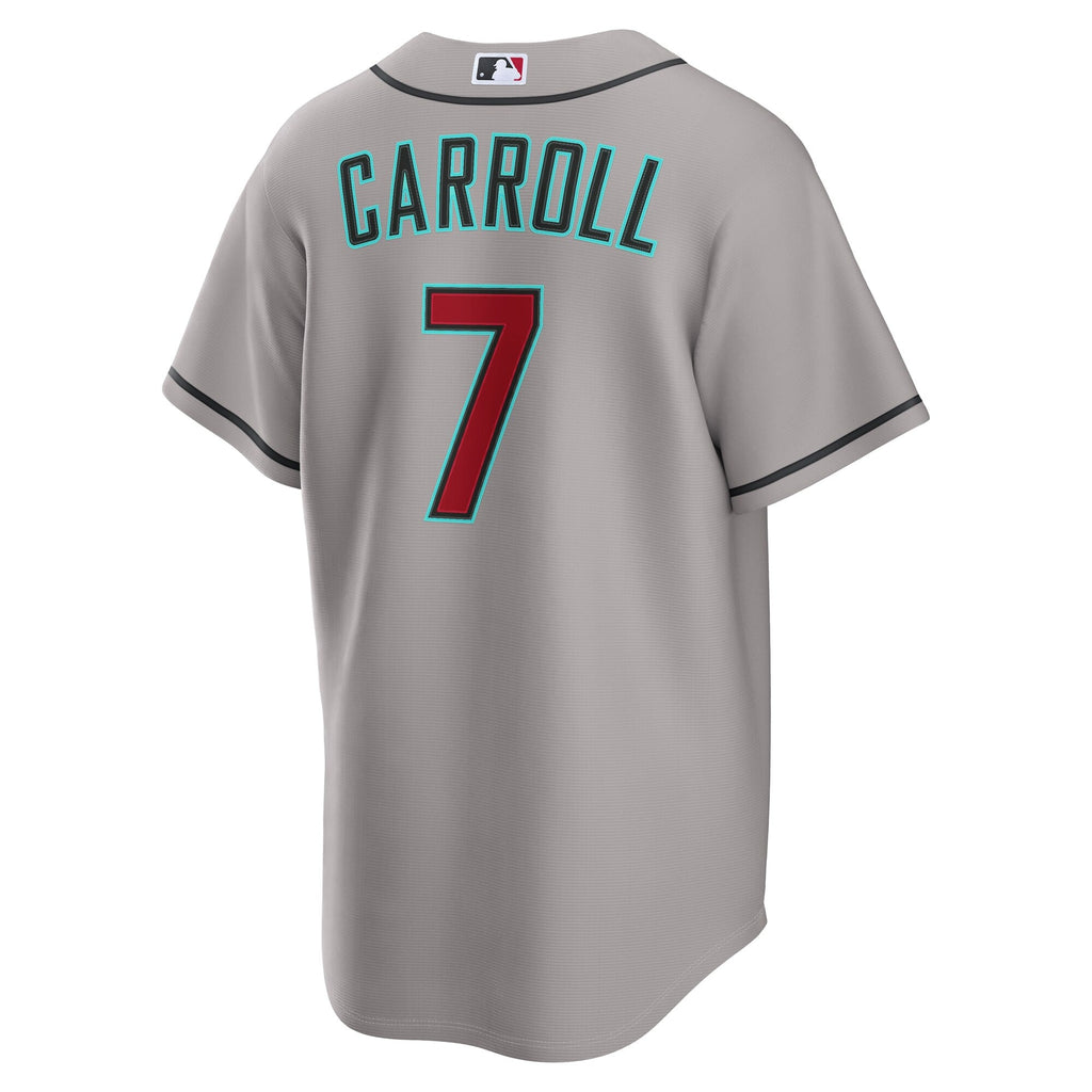 Men's Arizona Diamondbacks Corbin Carroll Nike Gray Road Replica Jersey