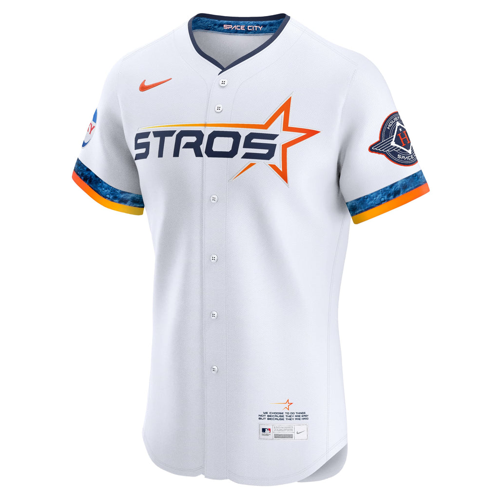 Men's Houston Astros  Nike White 2025 City Connect Elite Jersey