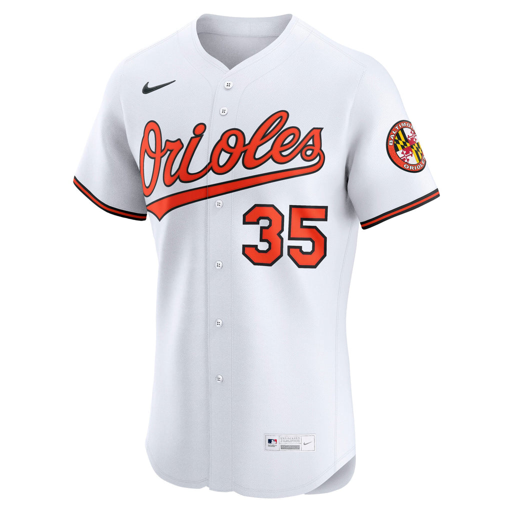 Men's Baltimore Orioles Adley Rutschman Nike White Home Elite Jersey