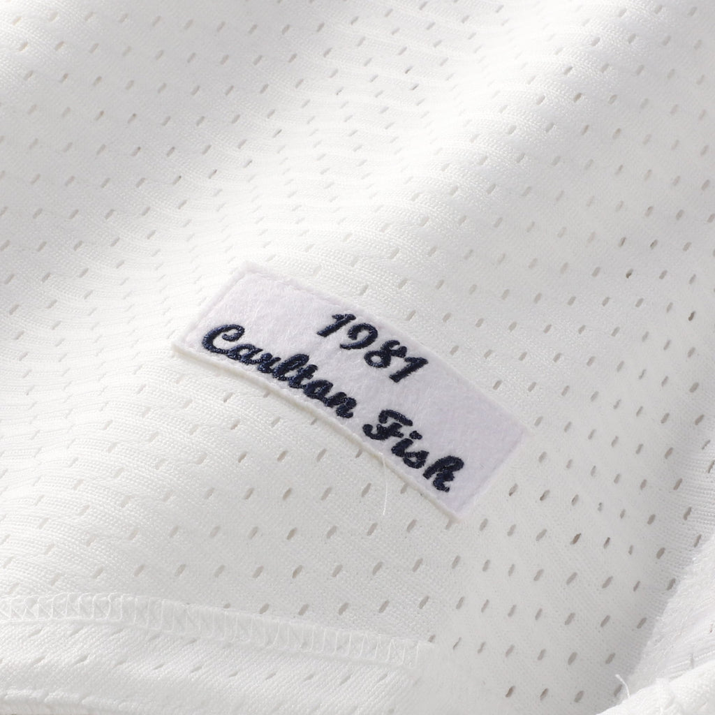 Men's Chicago White Sox Carlton Fisk Mitchell & Ness White Authentic Batting Practice Jersey