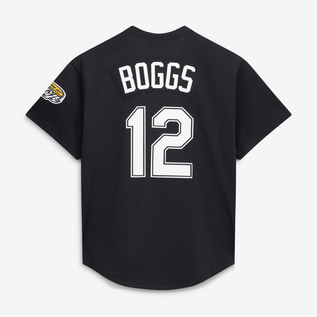 Men's Tampa Bay Rays Wade Boggs Mitchell & Ness Black Authentic Batting Practice Jersey