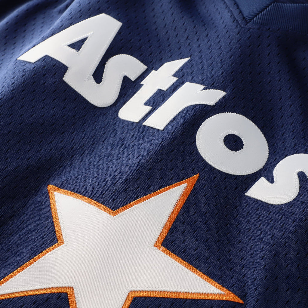 Men's Houston Astros Nolan Ryan Mitchell & Ness Navy Cooperstown Collection Big & Tall Mesh Batting Practice Jersey