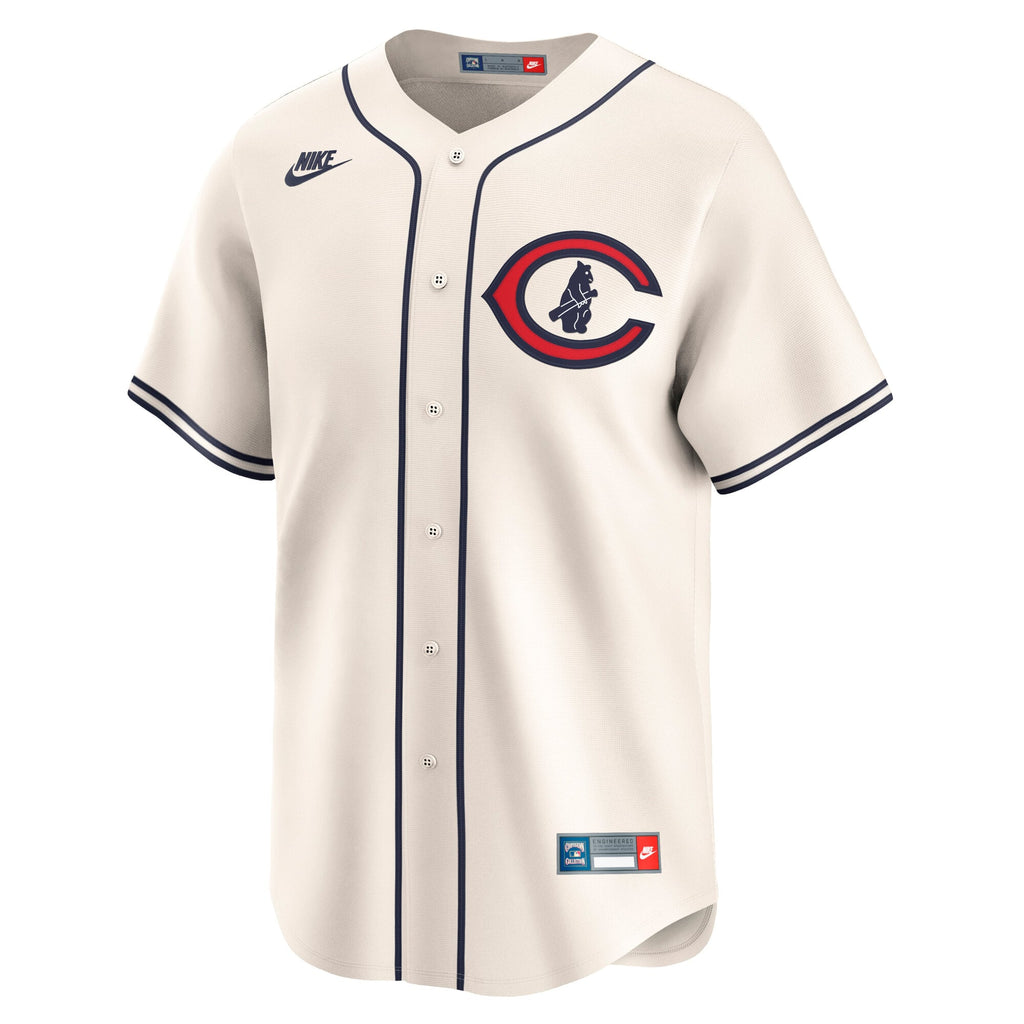Men's Chicago Cubs Seiya Suzuki Nike Cream Throwback Cooperstown Collection Limited Jersey