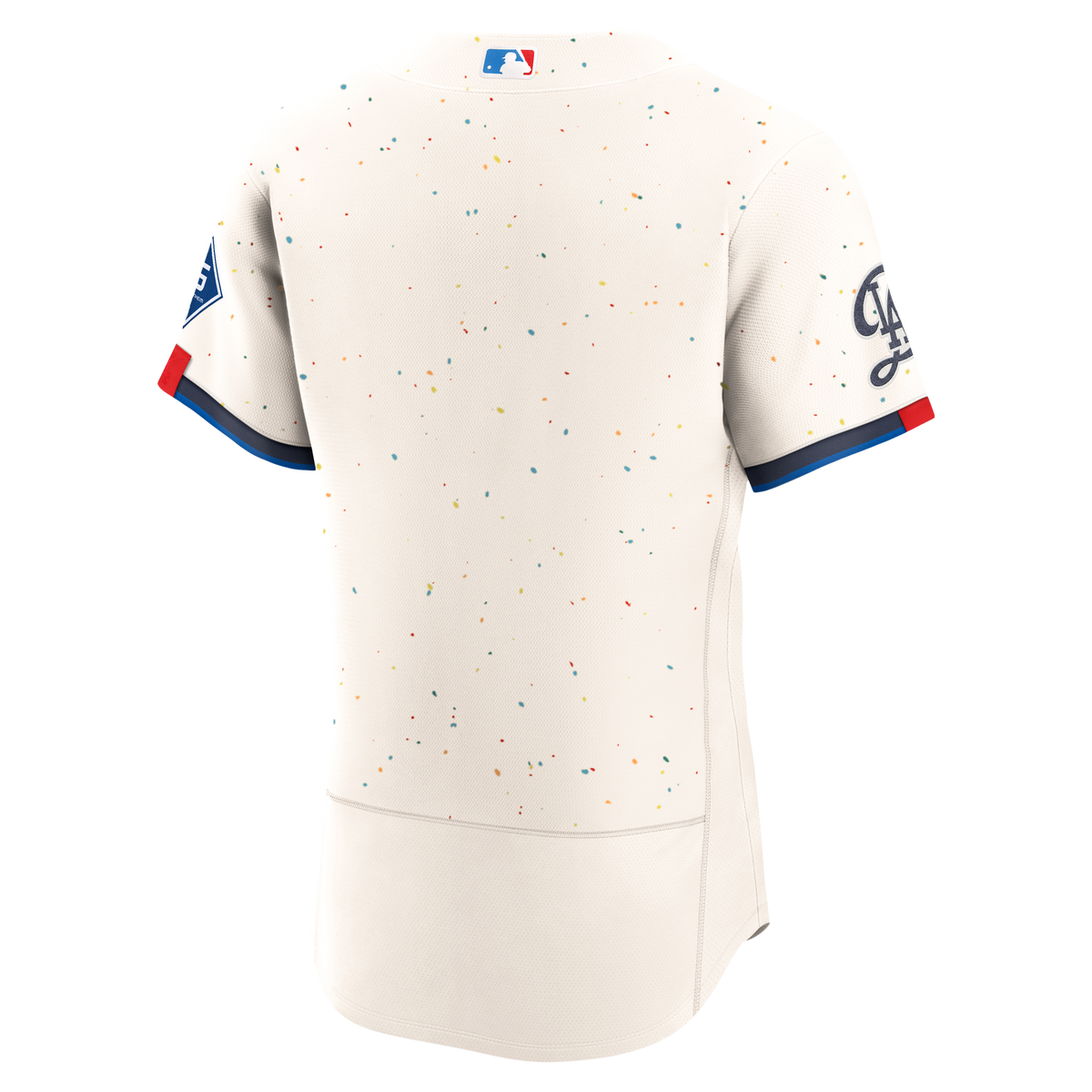 Men's Los Angeles Dodgers Nike Cream City Connect Authentic Sponsor Patch Jersey