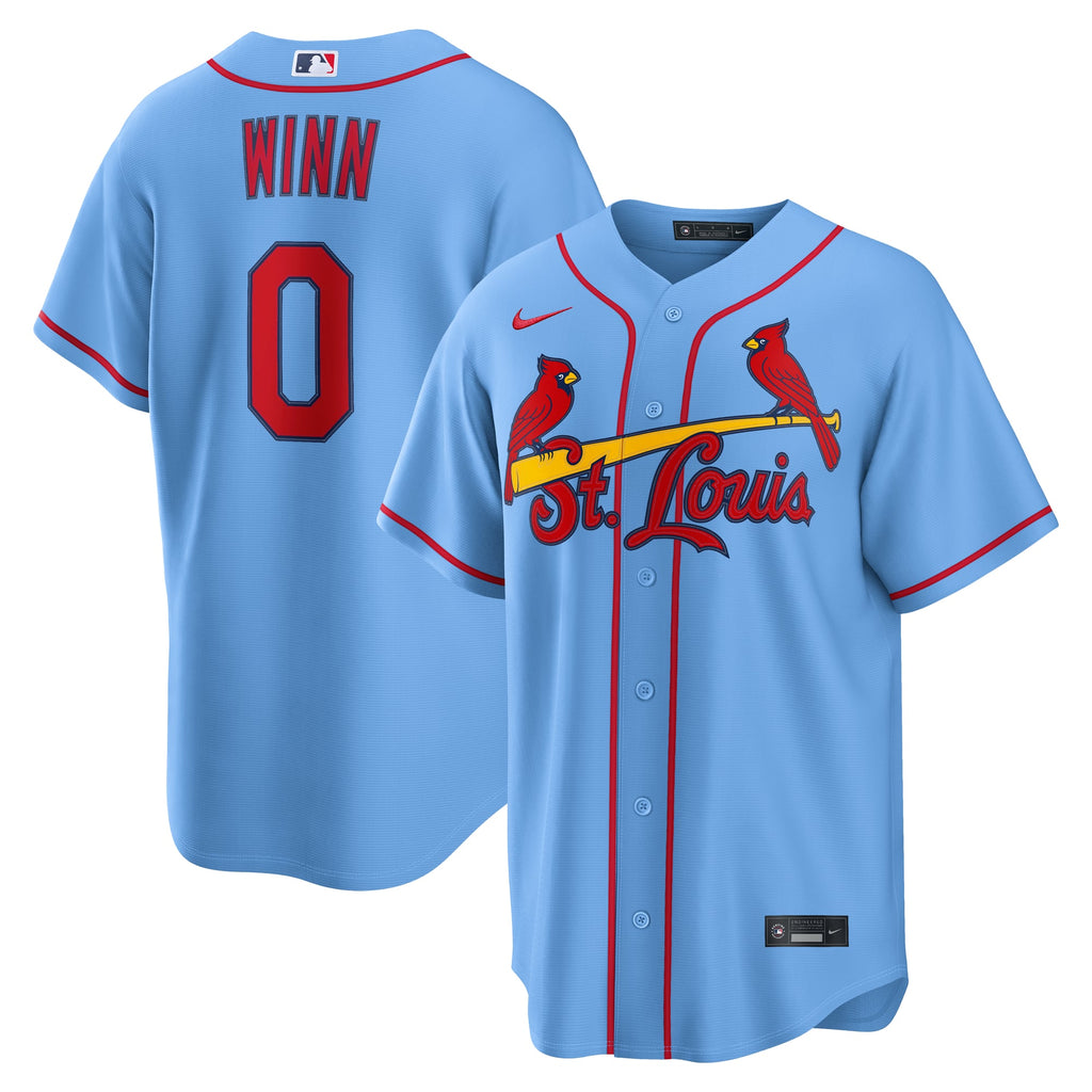 Men's St. Louis Cardinals Masyn Winn Nike Light Blue Alternate Replica Jersey