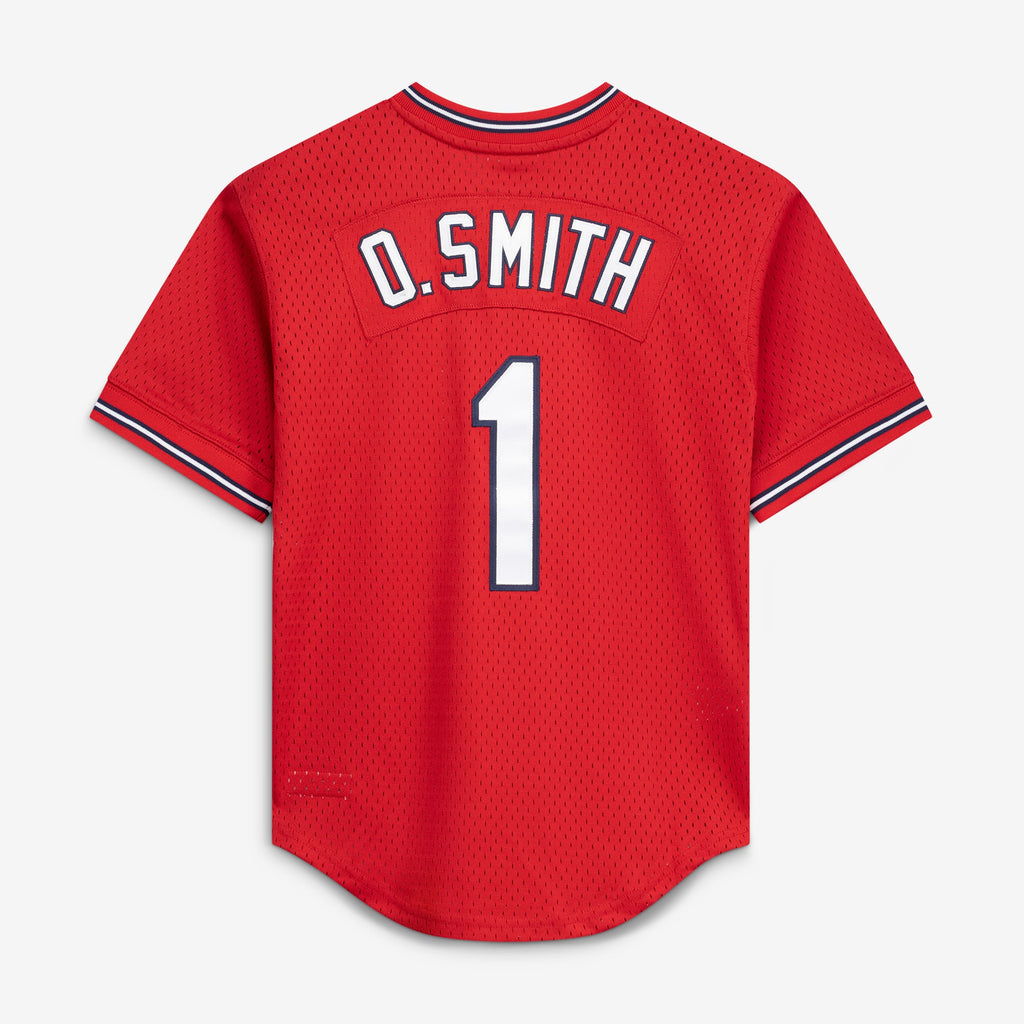 Men's St. Louis Cardinals Ozzie Smith Mitchell & Ness Scarlet Authentic Batting Practice Jersey