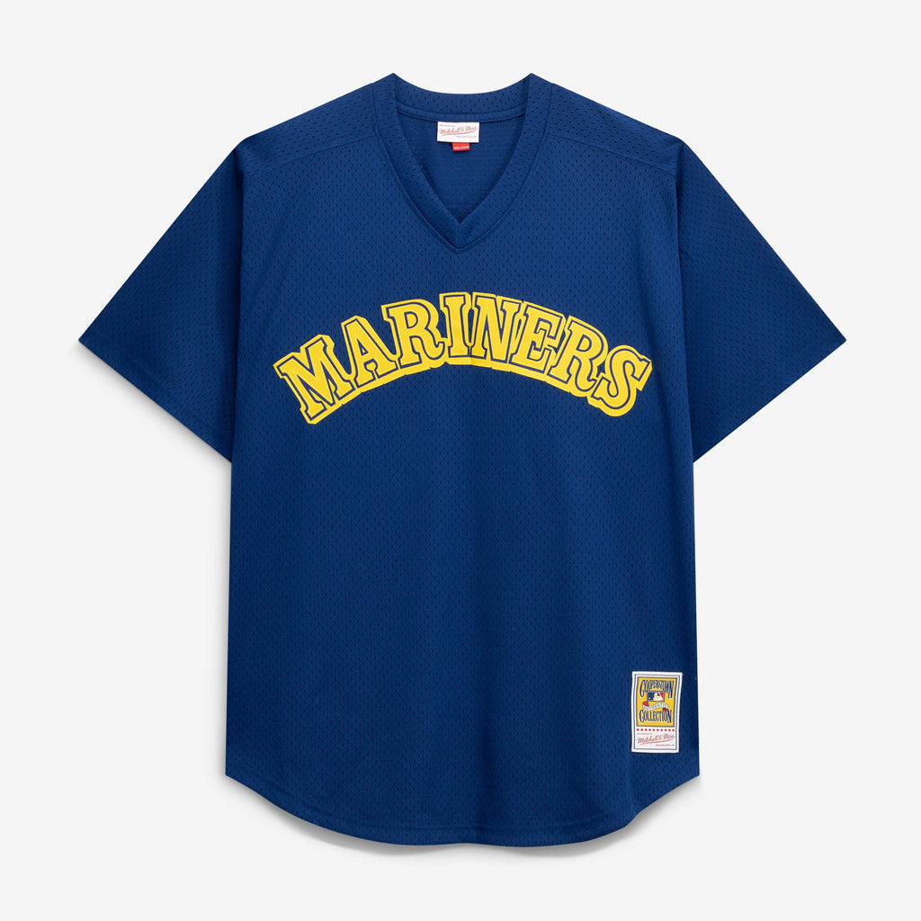 Men's Seattle Mariners Ken Griffey Jr. Mitchell & Ness Royal Big & Tall Cooperstown Collection Mesh Batting Practice Jersey
